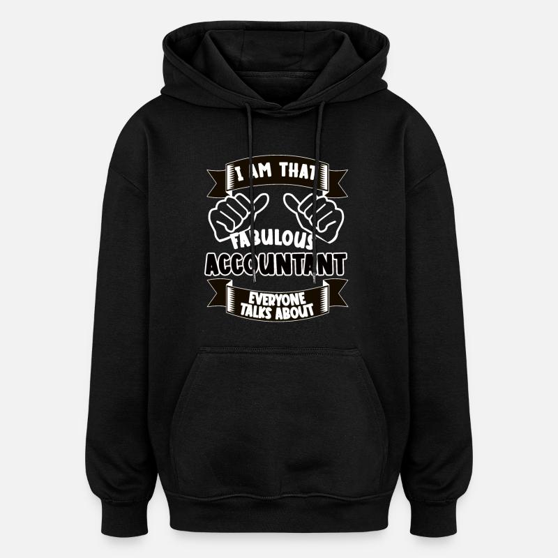 Comptable Drôle Dicton Cadeau - Sweat à capuche oversize unisexe - noir