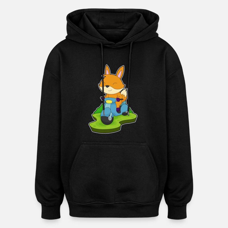 Moto Fox - Sweat à capuche oversize unisexe - noir