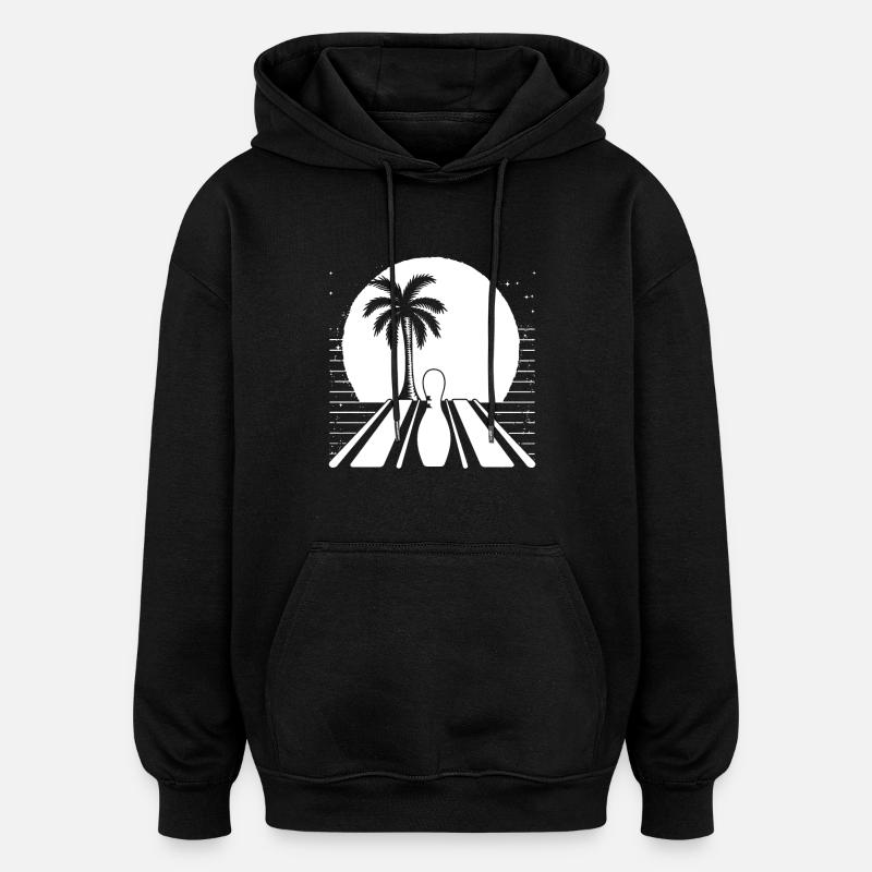 Bowling Graphics - Oversized Unisex Hoodie - black