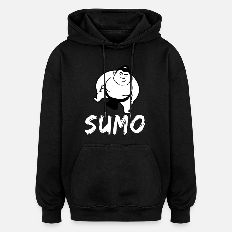 Sumo - Sweat à capuche oversize unisexe - noir