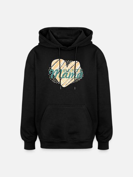 BesteMama - Oversized Unisex Hoodie - Schwarz