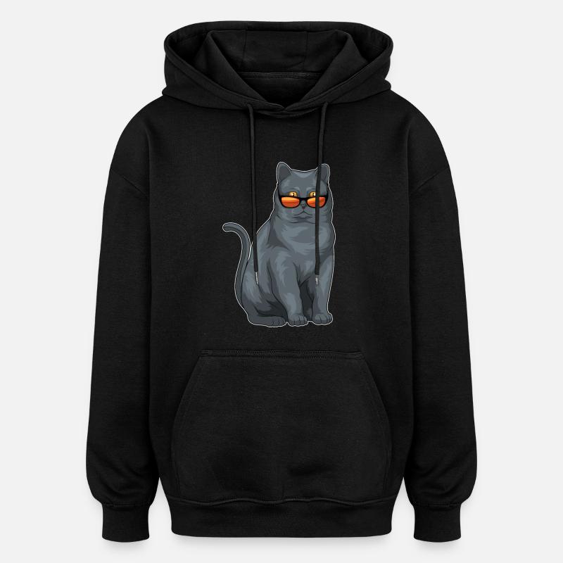 Britisch Kurzhaar Sonnenbrille - Oversized Unisex Hoodie - Schwarz