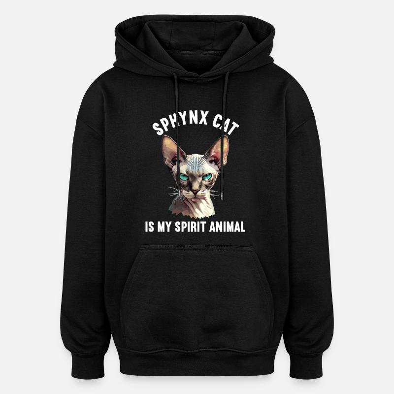 Sphynx Kätzchen Sphynx Katze - Oversized Unisex Hoodie - Schwarz