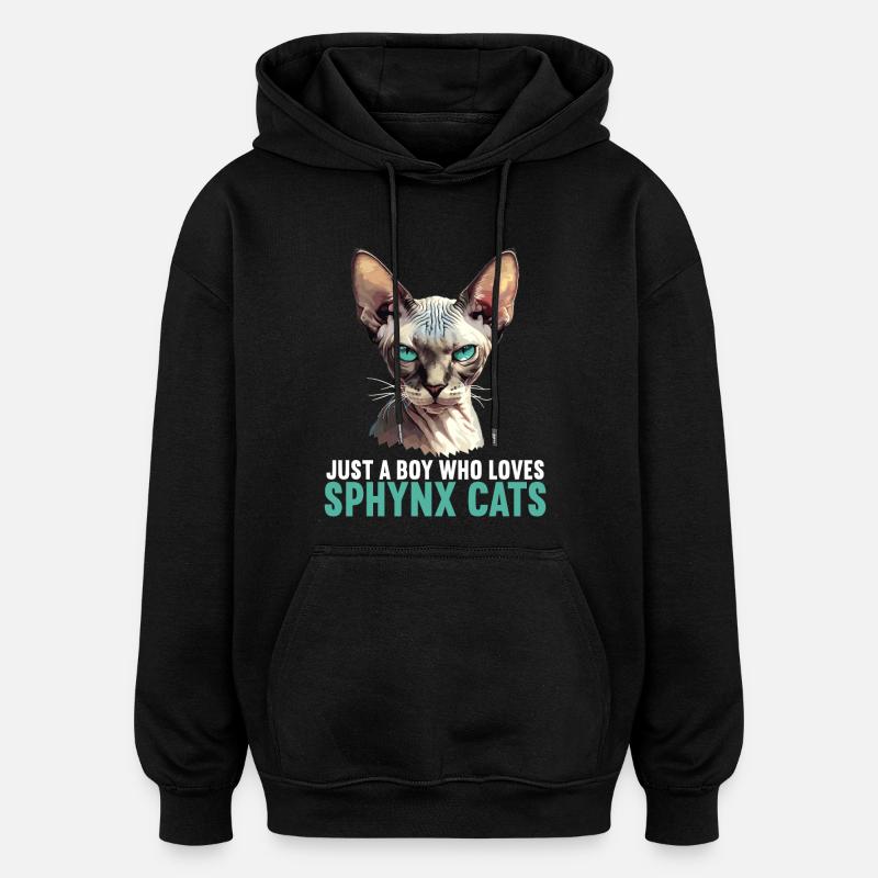 Sphynx Kätzchen Sphynx Katze - Oversized Unisex Hoodie - Schwarz