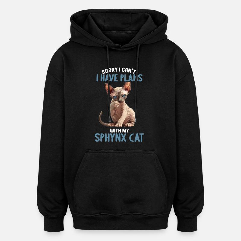 Sphynx Kätzchen Sphynx Katze - Oversized Unisex Hoodie - Schwarz