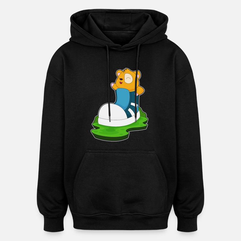Hamster Grande Chaussure - Sweat à capuche oversize unisexe - noir