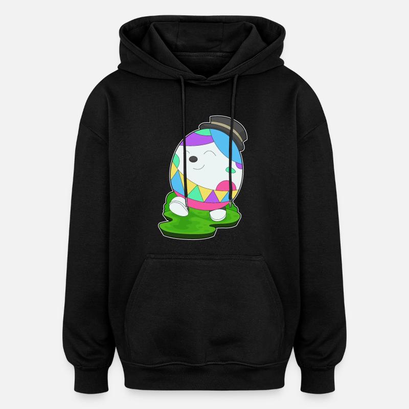 Cylindre d’oeuf de Pâques - Sweat à capuche oversize unisexe - noir