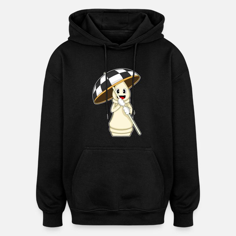 Chess Piece Rook Chess - Oversized Unisex Hoodie - black