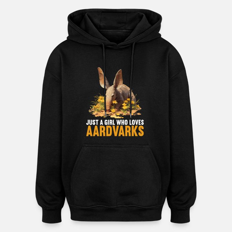 Erdferkeln Erdferkel - Oversized Unisex Hoodie - Schwarz