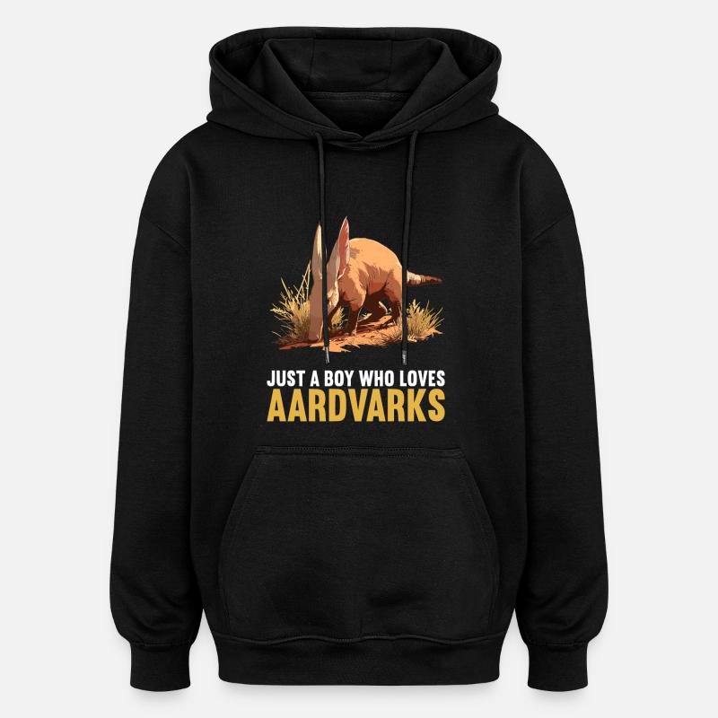 Erdferkeln Erdferkel - Oversized Unisex Hoodie - Schwarz