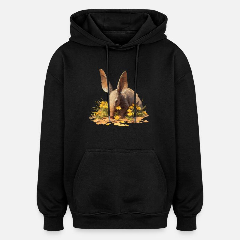 Erdferkeln Erdferkel - Oversized Unisex Hoodie - Schwarz