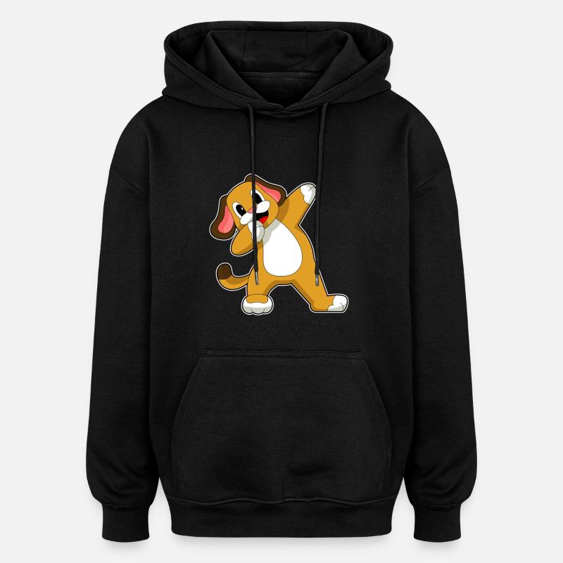 Danse hip-hop canine - Sweat à capuche oversize unisexe - noir