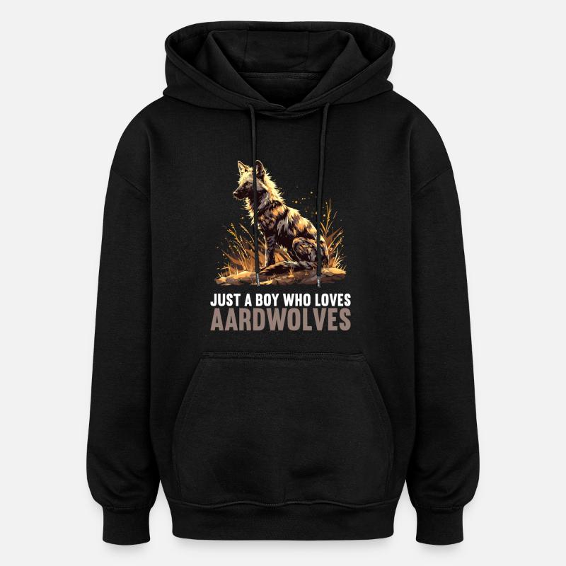 Aardwolves Aardwolf - Oversized Unisex Hoodie - black