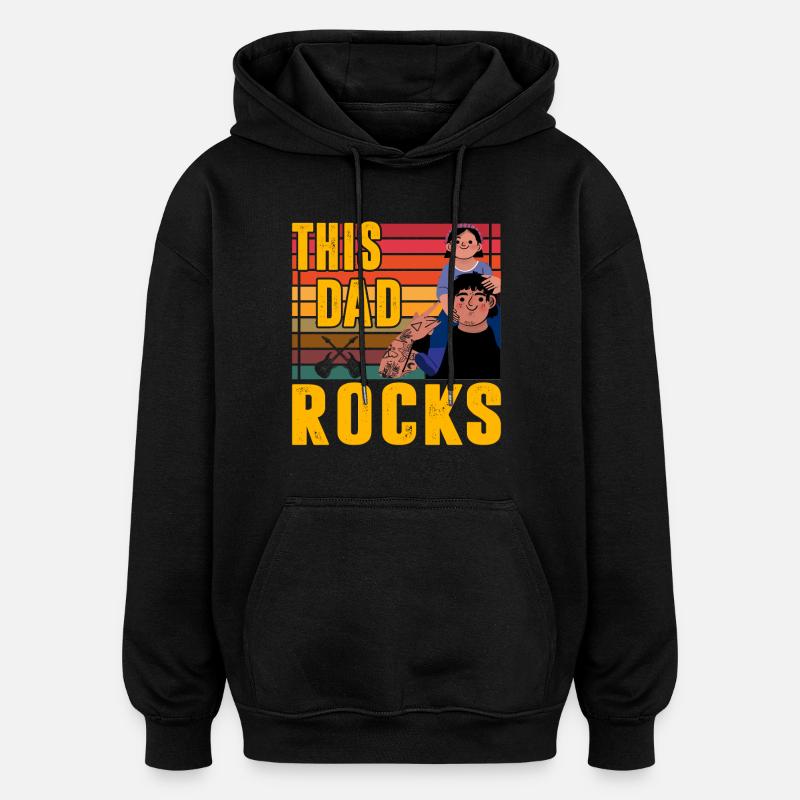 Ce papa est génial - Sweat à capuche oversize unisexe - noir