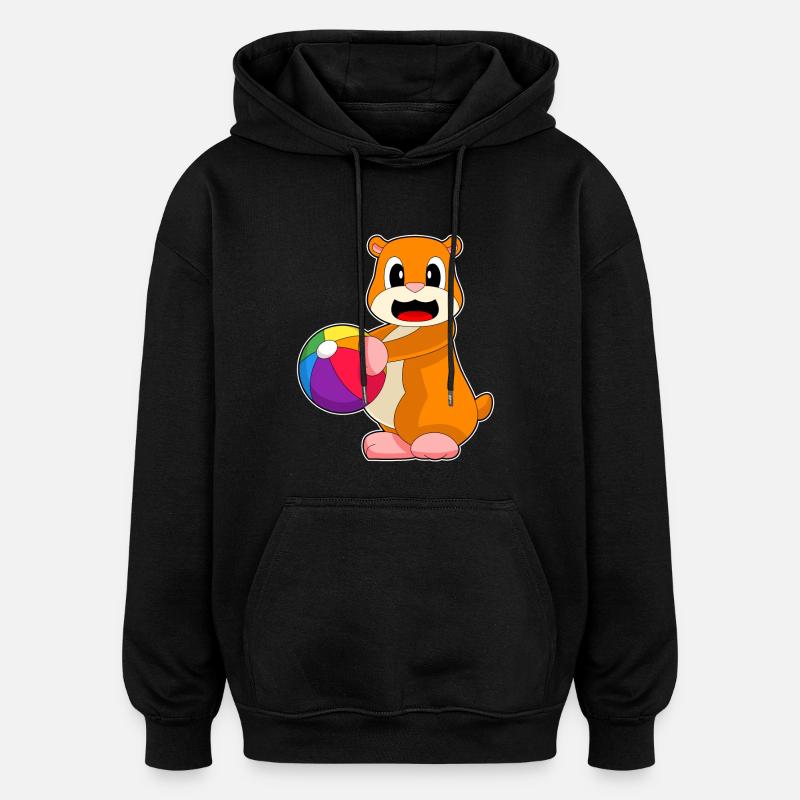 Water-polo Hamster - Sweat à capuche oversize unisexe - noir