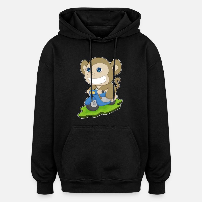 Scooter Singe - Sweat à capuche oversize unisexe - noir