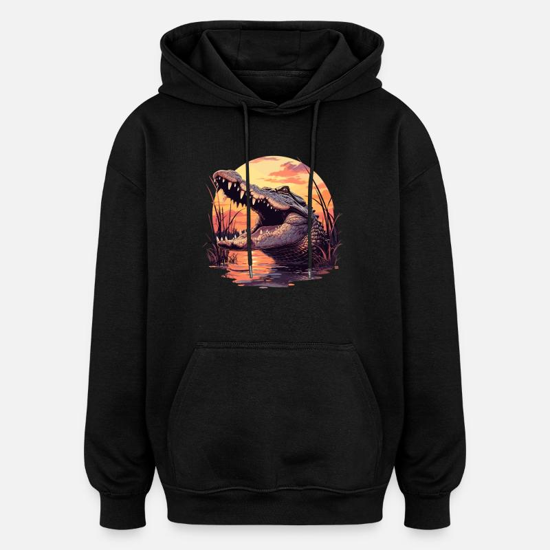 Alligatoren Alligator - Sweat à capuche oversize unisexe - noir