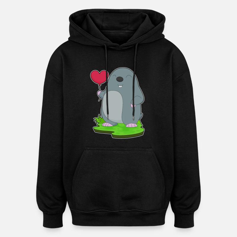 Mole Balloon - Oversized Unisex Hoodie - black