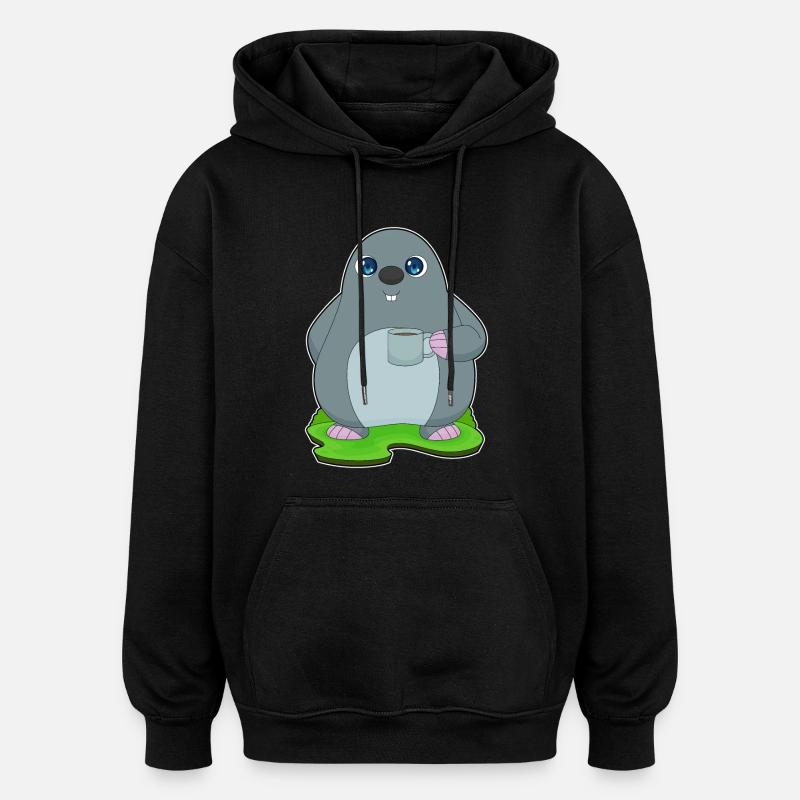 Mole Coffee Tassee - Oversized Unisex Hoodie - black