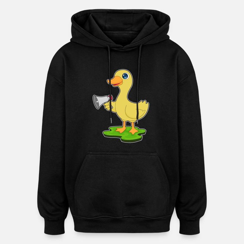 Mégaphone de canard - Sweat à capuche oversize unisexe - noir