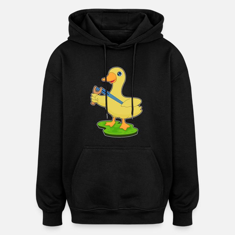 Duck Slingshot - Oversized Unisex Hoodie - black