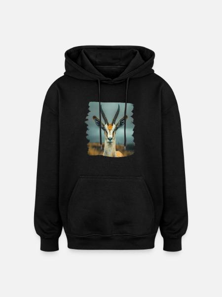 Antelope Antilopen Antilope - Oversized Unisex Hoodie - black