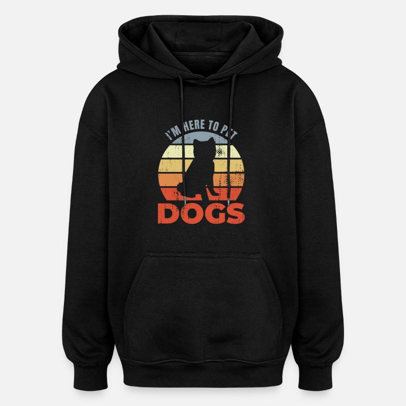 Blague sur le propriétaire du chien - Sweat à capuche oversize unisexe - noir
