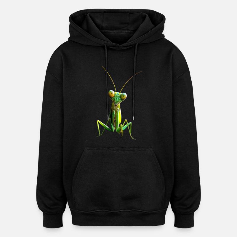 Gottesanbeterin Praying Mantis Liebe Fangschrecken - Oversized Unisex Hoodie - Schwarz