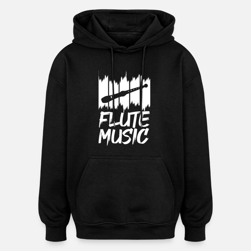 Musique de flûte amusante - Sweat à capuche oversize unisexe - noir