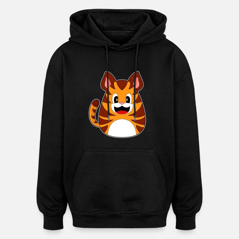 Tiger Ostern Osterei - Oversized Unisex Hoodie - Schwarz