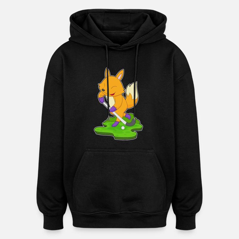 Fuchs Feldhockey Feldhockeyschläger - Oversized Unisex Hoodie - Schwarz