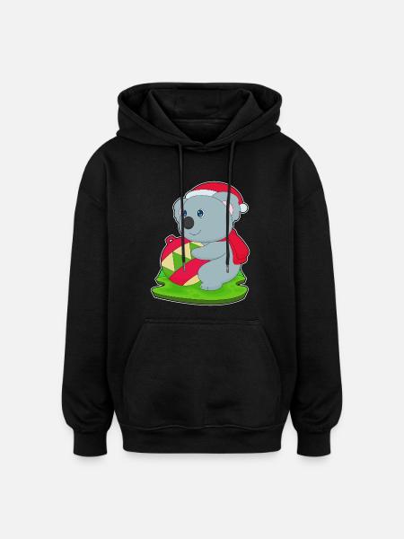 Cloche de Noël Koala - Sweat à capuche oversize unisexe - noir