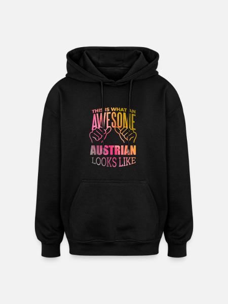 Austria Austria Austria - Oversized Unisex Hoodie - black
