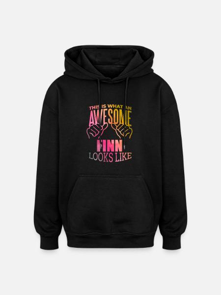 Finland Finland Finland - Oversized Unisex Hoodie - black