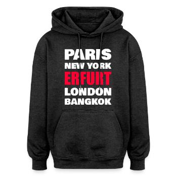 Erfurt Stadt  - Oversized Unisex Hoodie - Anthrazit - Vorne - Noah (186cm)