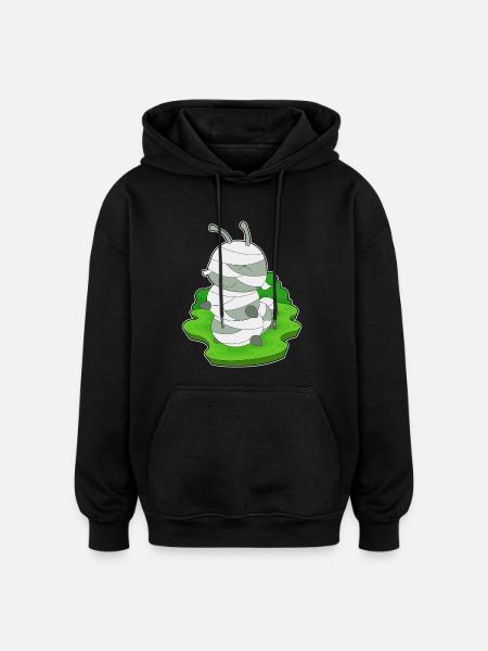 Caterpillar Halloween Mummy - Oversized Unisex Hoodie - black
