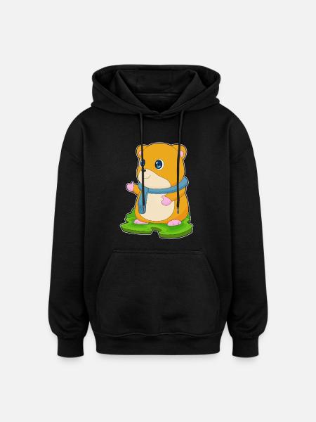 Écharpe d’hiver pour hamster - Sweat à capuche oversize unisexe - noir
