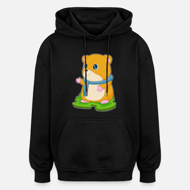 Écharpe Hamster - Sweat à capuche oversize unisexe - noir
