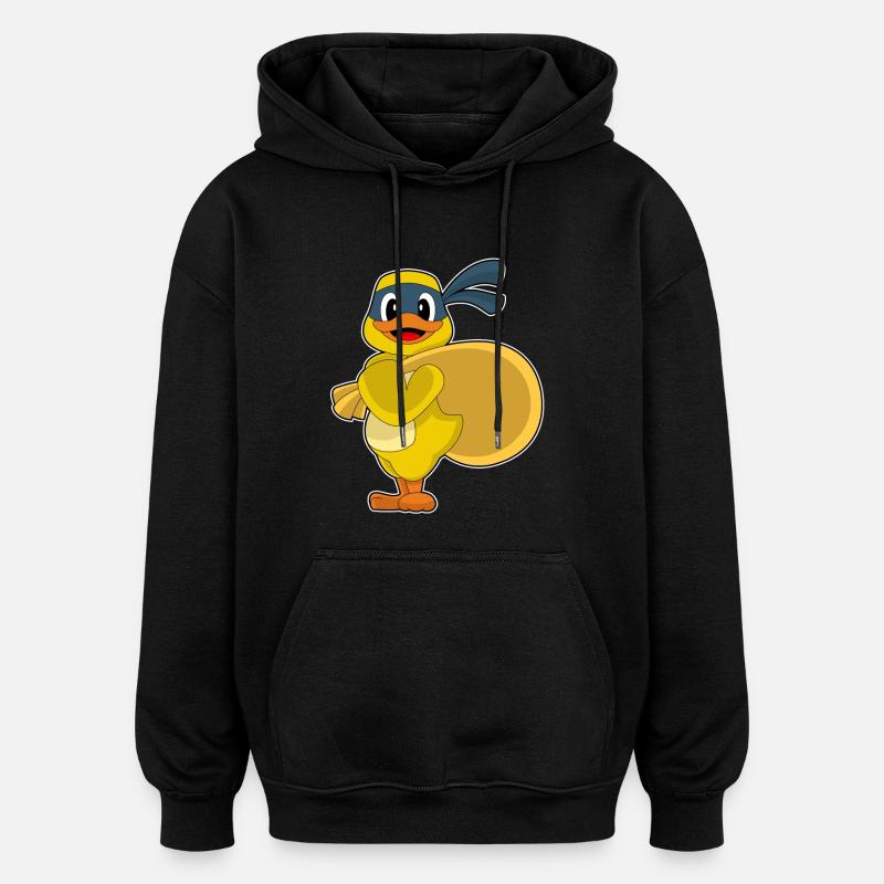 Duck Bandit Sack - Oversized Unisex Hoodie - black