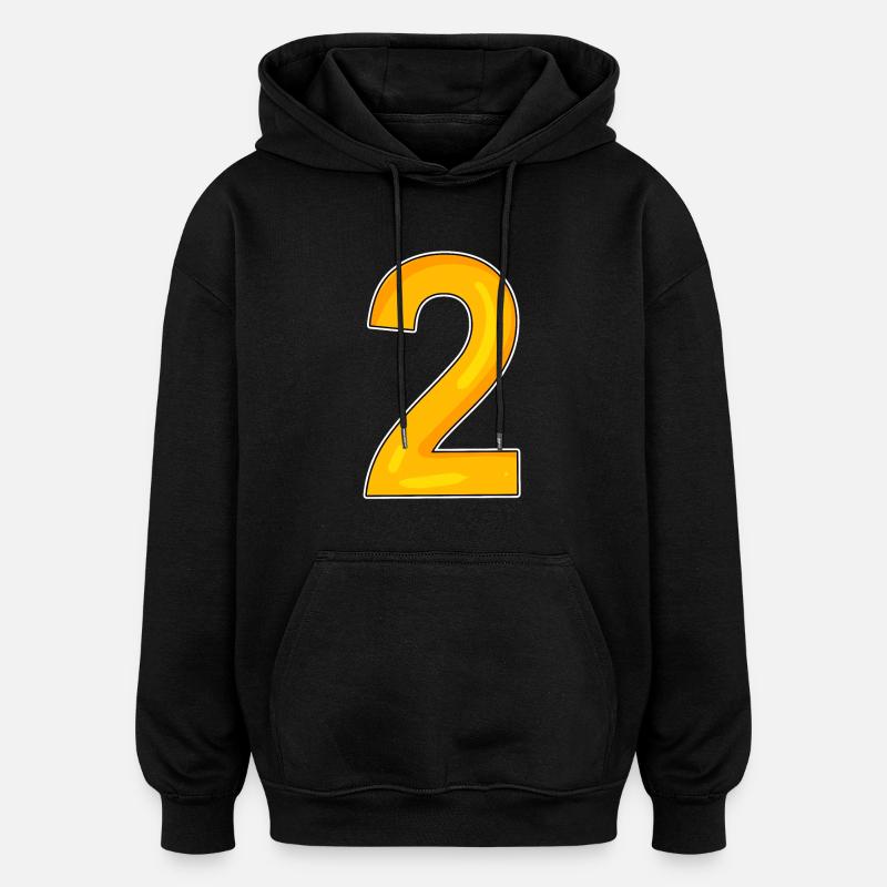 2 - Sweat à capuche oversize unisexe - noir