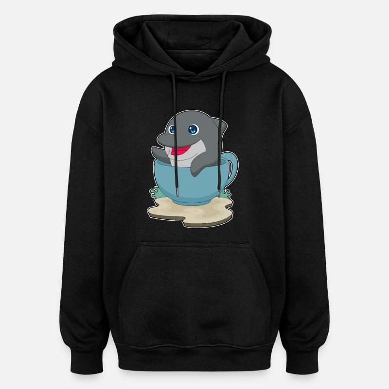 Mug Dauphin - Sweat à capuche oversize unisexe - noir