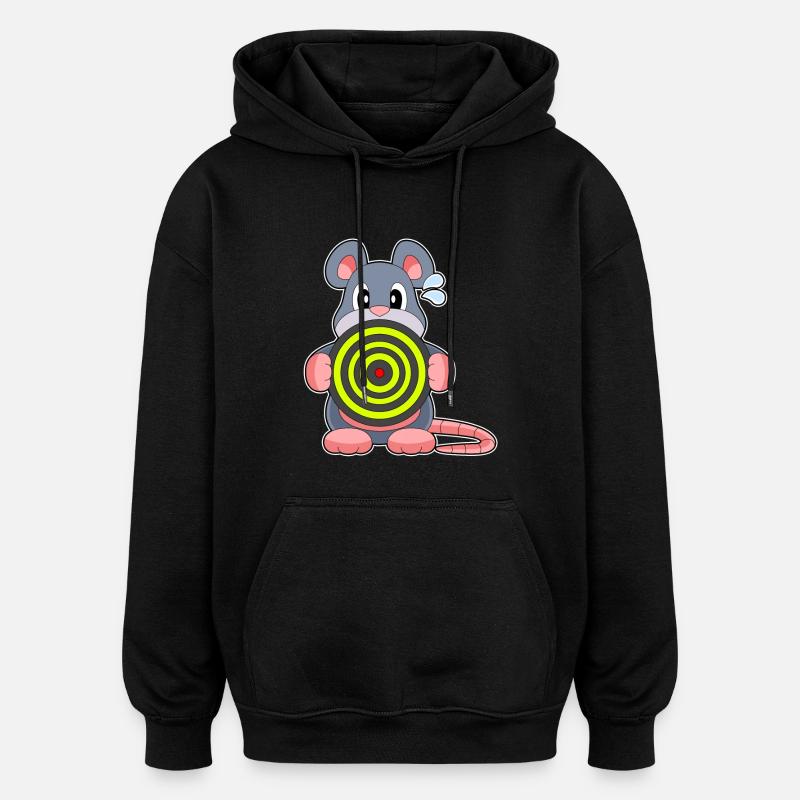 Maus Dart Dartpfeil - Oversized Unisex Hoodie - Schwarz