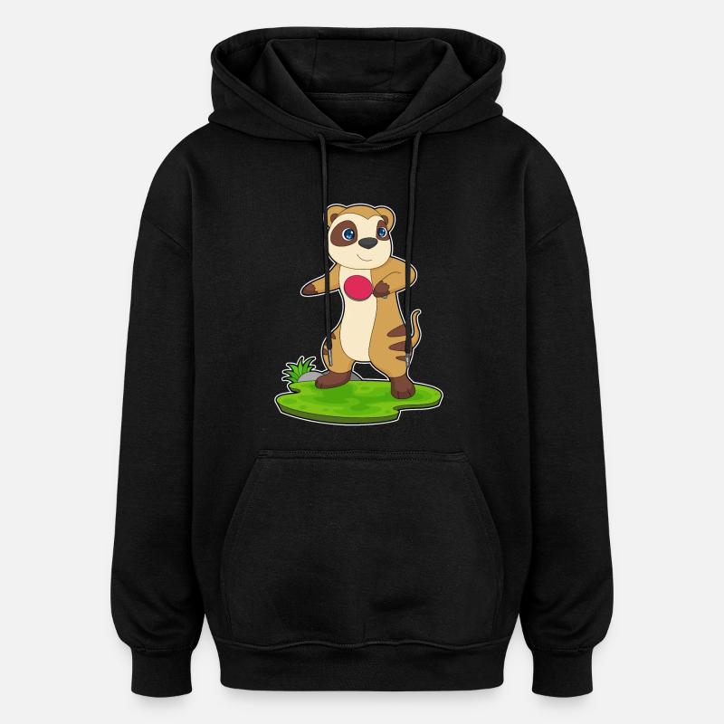 Raquette de ping-pong Meerkat - Sweat à capuche oversize unisexe - noir