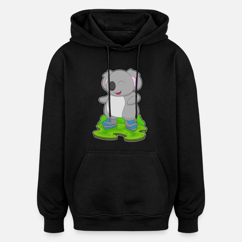 Koala Inline skating Inline skates - Oversized Unisex Hoodie - black