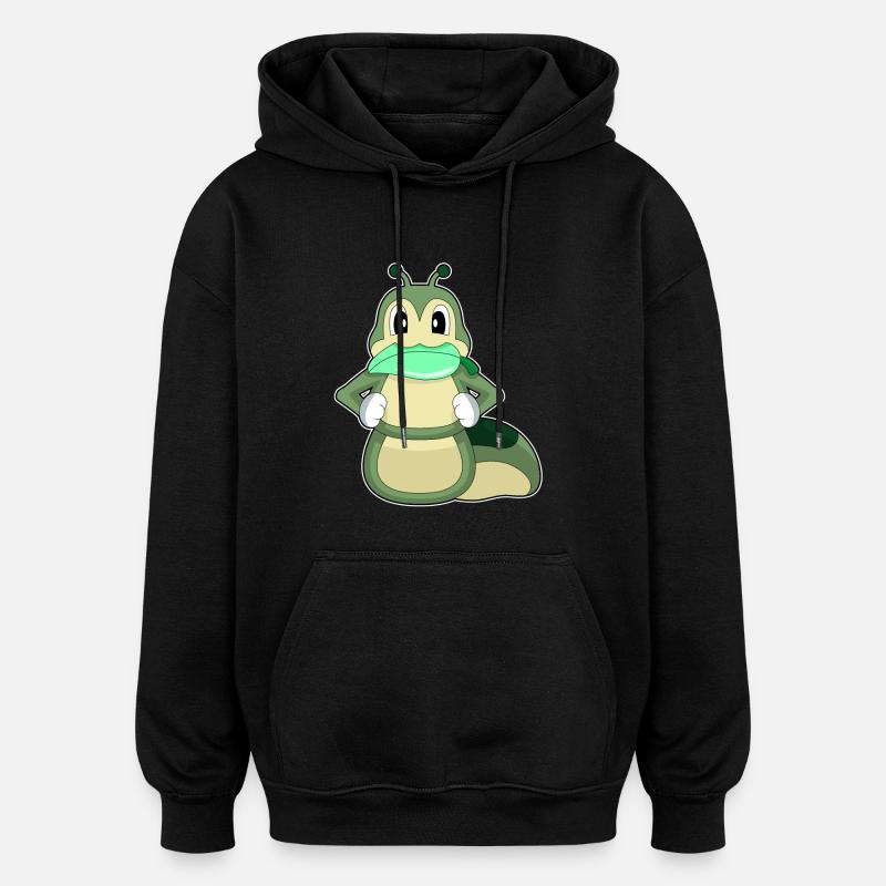Raupe Blatt - Oversized Unisex Hoodie - Schwarz