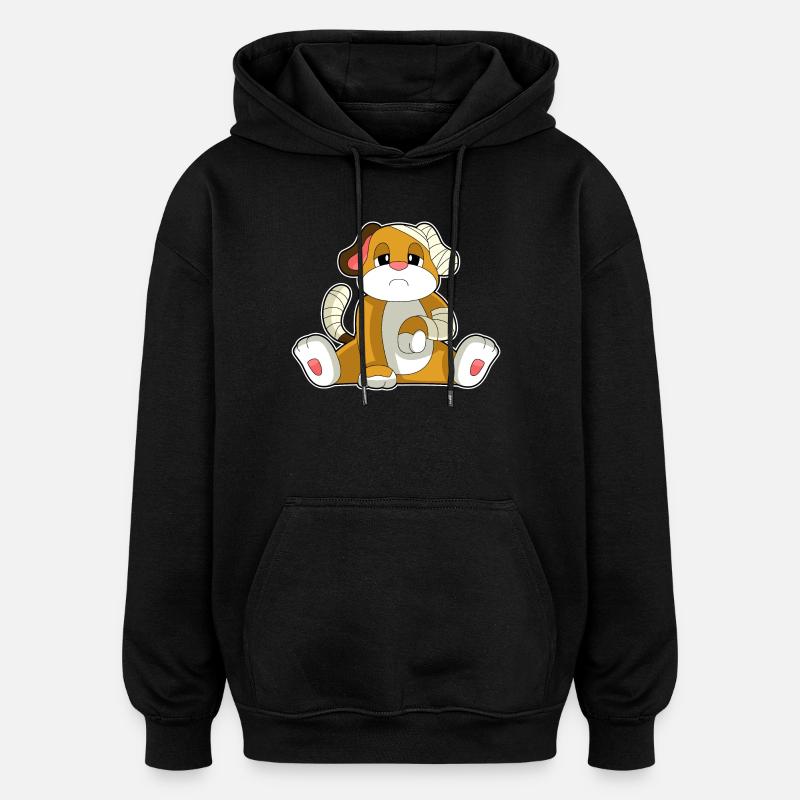 Bandage pour chien - Sweat à capuche oversize unisexe - noir