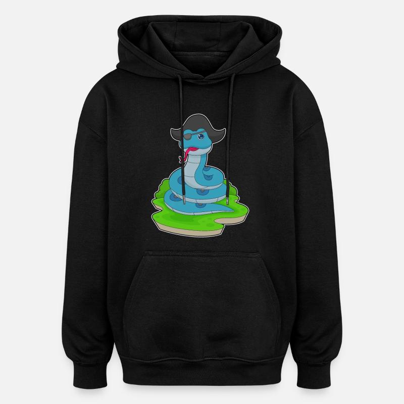 Serpent Pirate Chapeau de Pirate - Sweat à capuche oversize unisexe - noir
