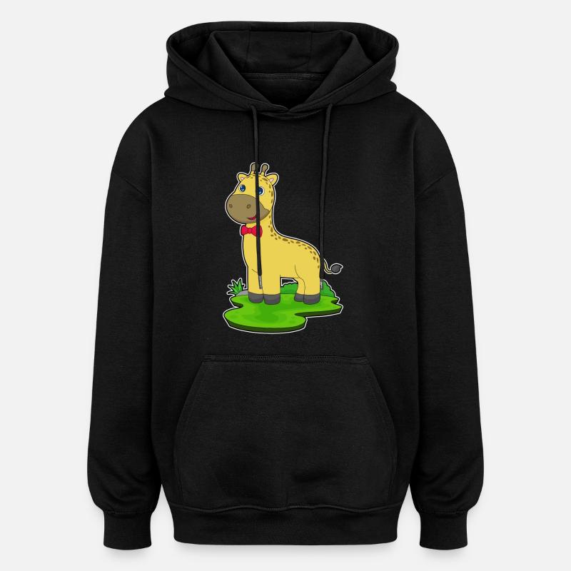 Giraffe Schleife - Oversized Unisex Hoodie - Schwarz