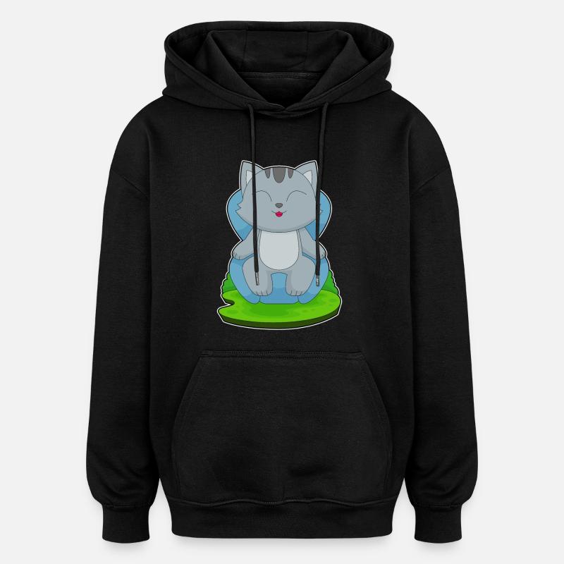 Katze Sessel - Oversized Unisex Hoodie - Schwarz