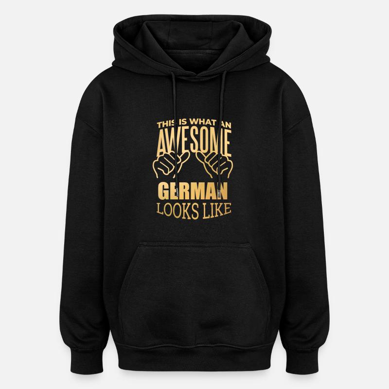 Allemagne - Sweat à capuche oversize unisexe - noir